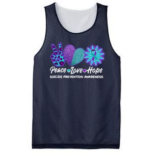 Peace Love Hope Suicide Prevention Awareness Mesh Reversible Basketball Jersey Tank