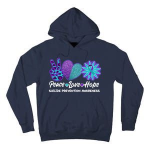 Peace Love Hope Suicide Prevention Awareness Tall Hoodie