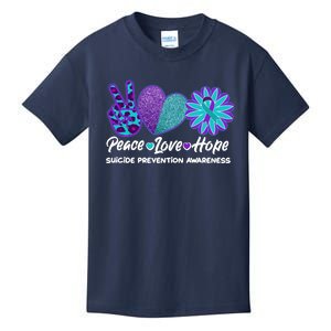 Peace Love Hope Suicide Prevention Awareness Kids T-Shirt