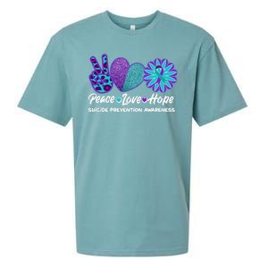 Peace Love Hope Suicide Prevention Awareness Sueded Cloud Jersey T-Shirt