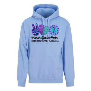 Peace Love Hope Suicide Prevention Awareness Unisex Surf Hoodie