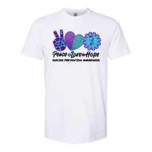 Peace Love Hope Suicide Prevention Awareness Softstyle CVC T-Shirt