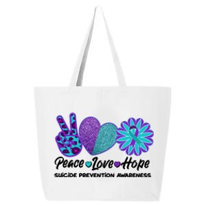 Peace Love Hope Suicide Prevention Awareness 25L Jumbo Tote