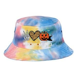 Peace Love Halloween Happy Halloween Pumpkin Leopard Heart Tie Dye Newport Bucket Hat