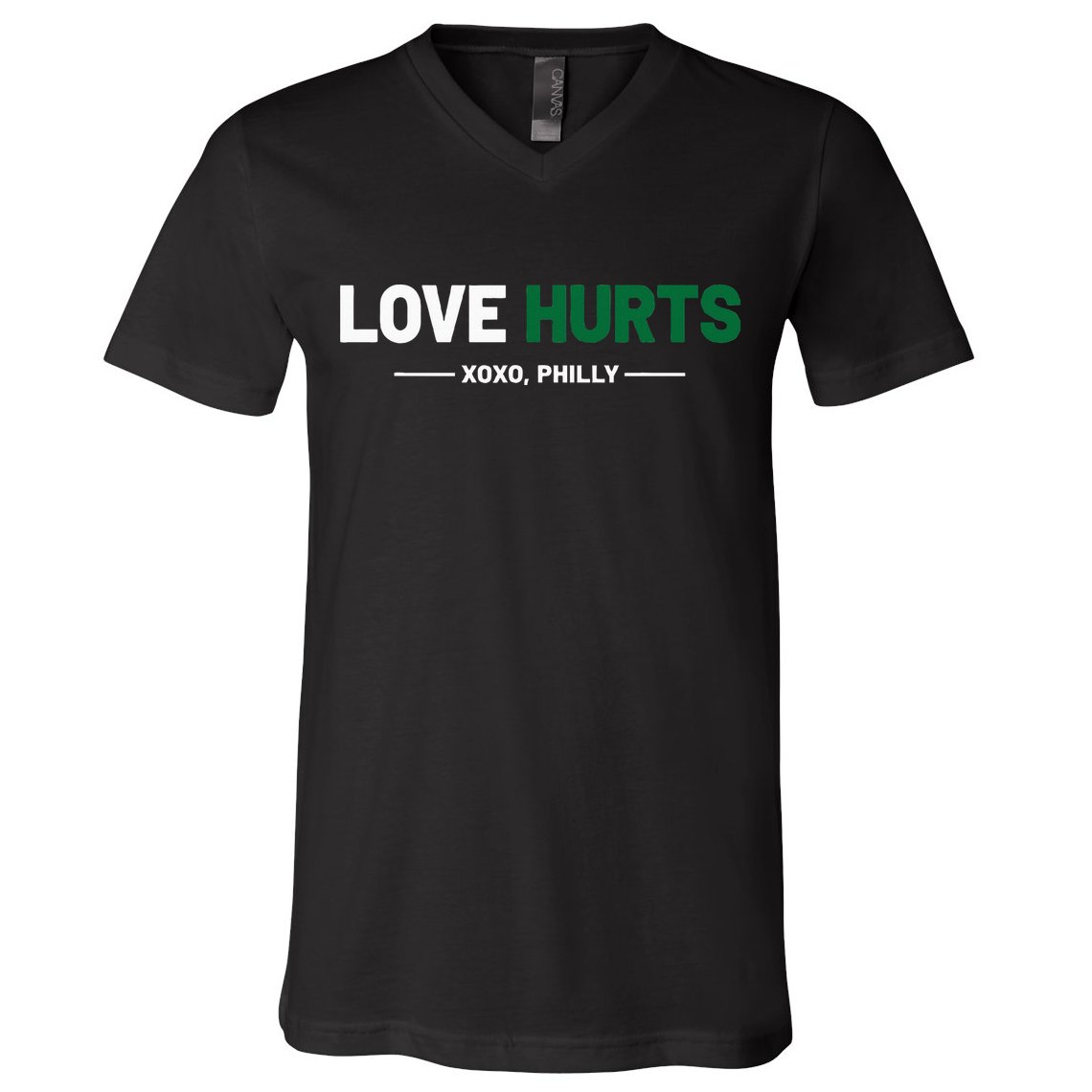 Philadelphia Love Hurts Philly Fan Pride Cute V-Neck T-Shirt