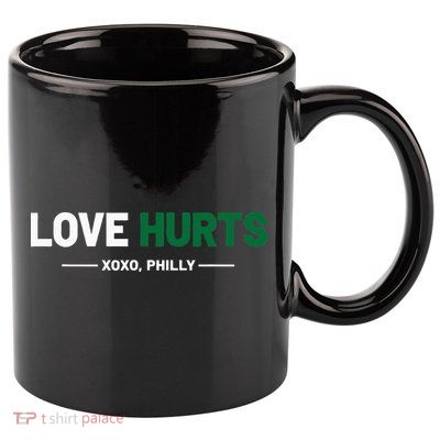 Philadelphia Love Hurts Philly Fan Pride Cute 11oz C Handle Ceramic Mug