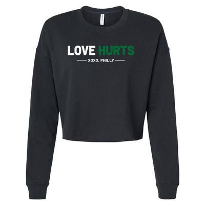 Philadelphia Love Hurts Philly Fan Pride Cute Cropped Pullover Crew