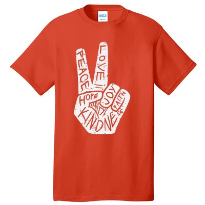 Peace Love Hope Unity Day Orange Anti Bullying Tall T-Shirt