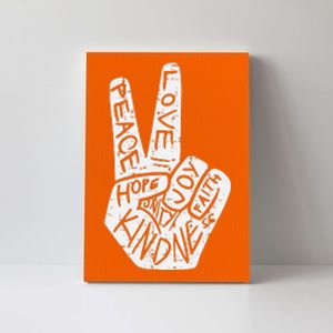 Peace Love Hope Unity Day Orange Anti Bullying Canvas