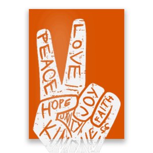 Peace Love Hope Unity Day Orange Anti Bullying Poster