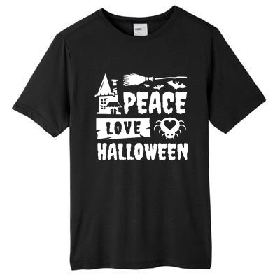 Peace Love Halloween Witch Spooky Halloween Tall Fusion ChromaSoft Performance T-Shirt