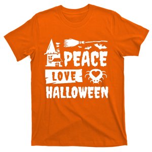 Peace Love Halloween Witch Spooky Halloween T-Shirt