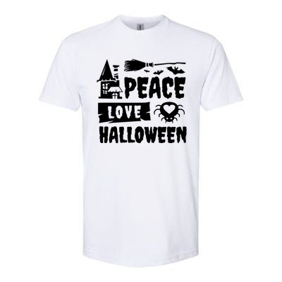 Peace Love Halloween Witch Spooky Halloween Softstyle® CVC T-Shirt