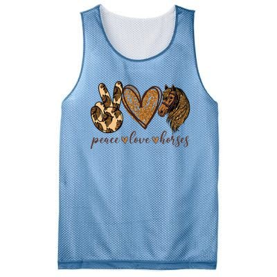 Peace Love Horses Girl I Love My Horses Equestrian Horseback Mesh Reversible Basketball Jersey Tank