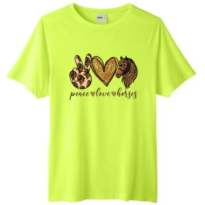 Peace Love Horses Girl I Love My Horses Equestrian Horseback Tall Fusion ChromaSoft Performance T-Shirt