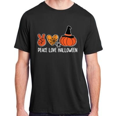 Peace Love Halloween Lazy Halloween Costume Cool Pumpkin Adult ChromaSoft Performance T-Shirt