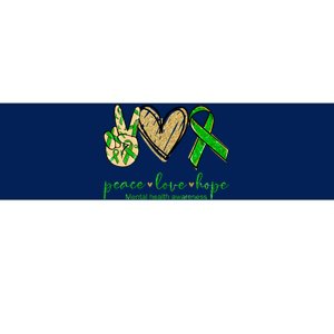 Peace Love Hope Mental Health Awareness Bumper Sticker