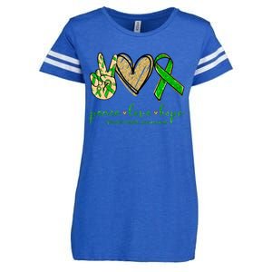 Peace Love Hope Mental Health Awareness Enza Ladies Jersey Football T-Shirt