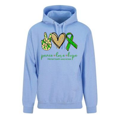 Peace Love Hope Mental Health Awareness Unisex Surf Hoodie