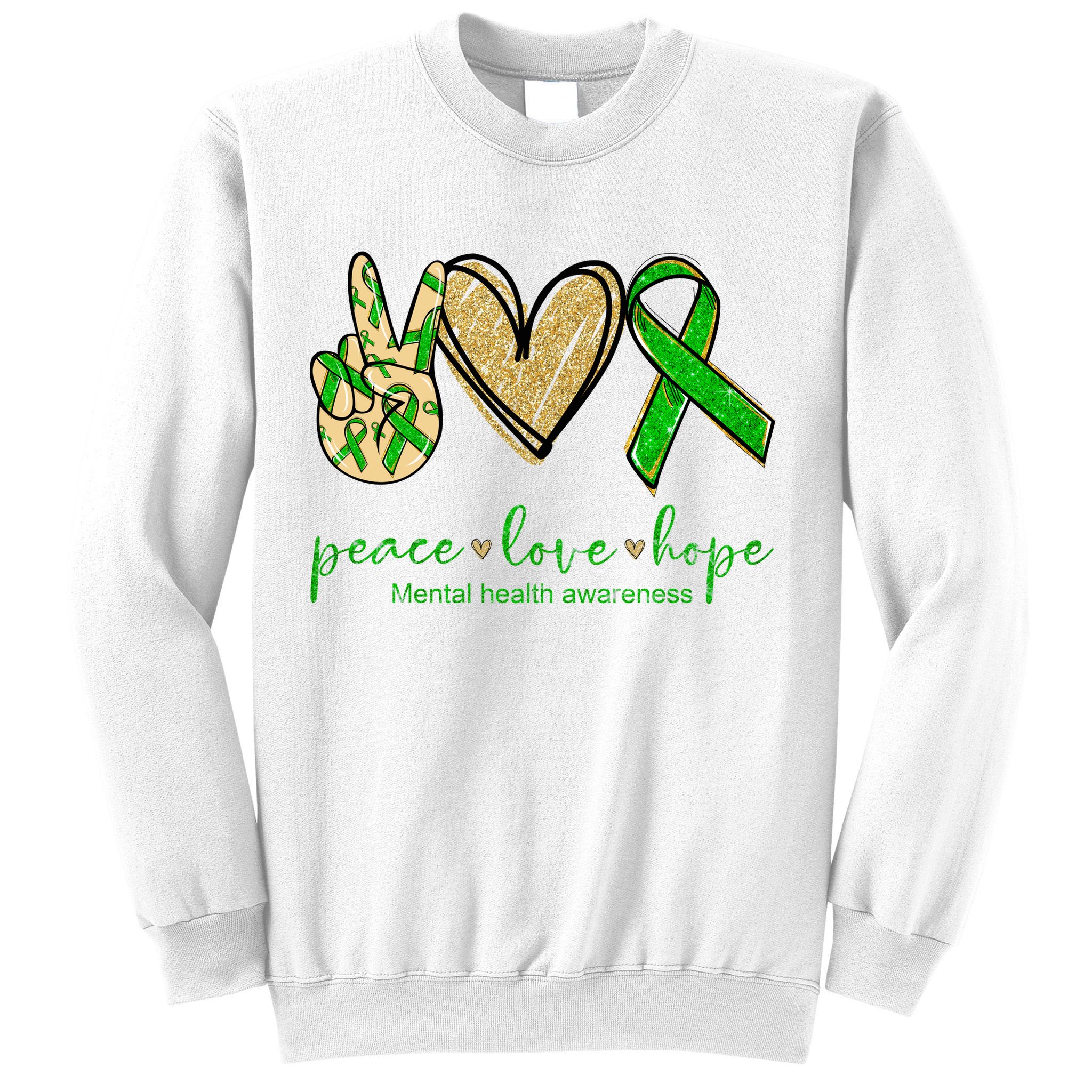 Peace Love Hope Mental Health Awareness Sweatshirt