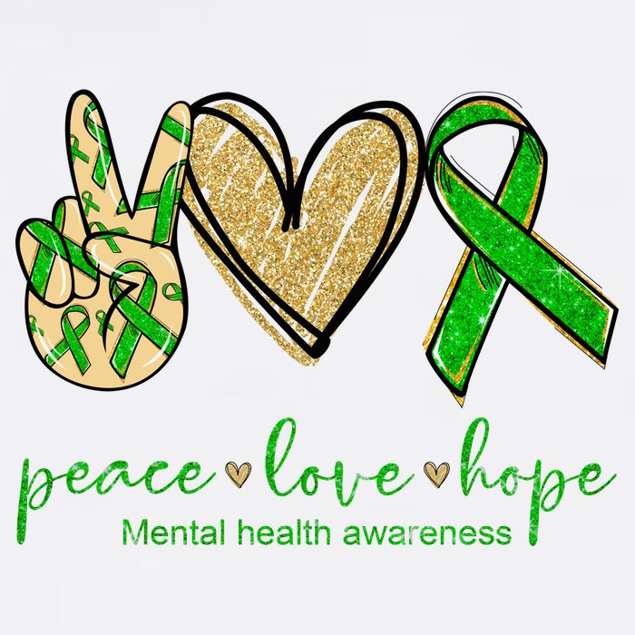 Peace Love Hope Mental Health Awareness Sweatshirt