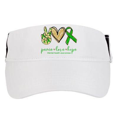 Peace Love Hope Mental Health Awareness Adult Drive Performance Visor
