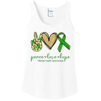 Peace Love Hope Mental Health Awareness Ladies Essential Tank