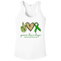 Peace Love Hope Mental Health Awareness Ladies PosiCharge Competitor Racerback Tank