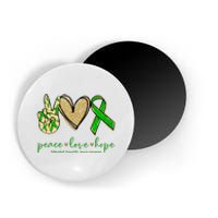 Peace Love Hope Mental Health Awareness Magnet