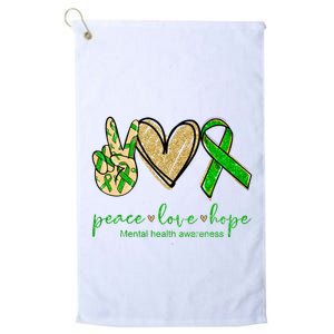 Peace Love Hope Mental Health Awareness Platinum Collection Golf Towel