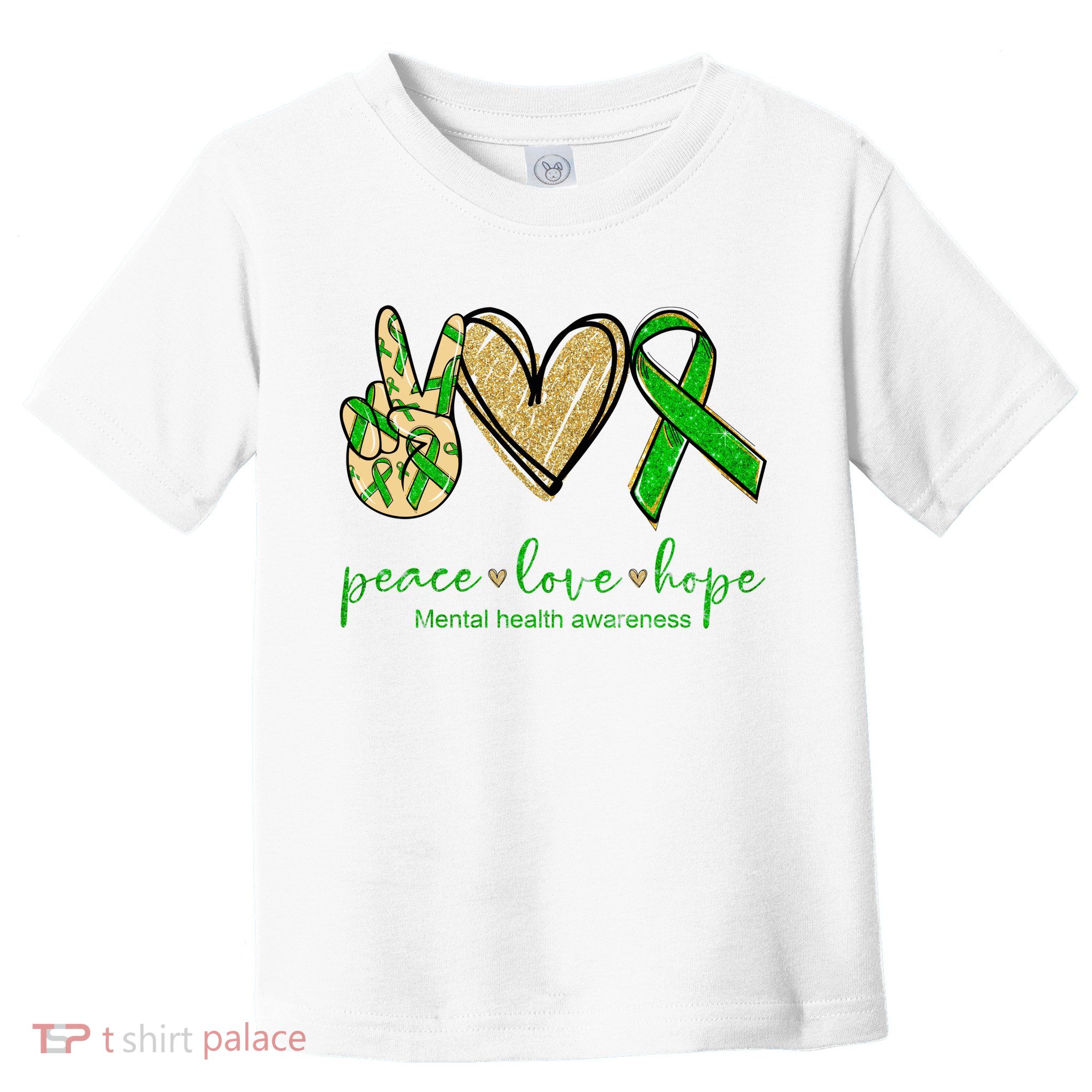 Peace Love Hope Mental Health Awareness Toddler T-Shirt