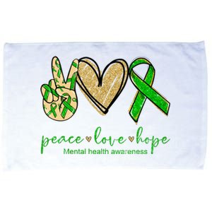 Peace Love Hope Mental Health Awareness Microfiber Hand Towel