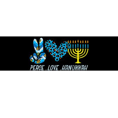 Peace Love Hanukkah Jewish Hanukkah Chanukah Bumper Sticker