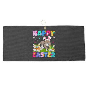 Pika Lover Happy Easter Bunny Pika Easter Sunday Gift Large Microfiber Waffle Golf Towel