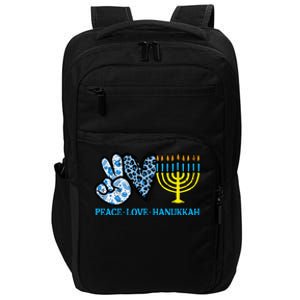 Peace Love Hanukkah Chanukah Menorah Jewish  Impact Tech Backpack