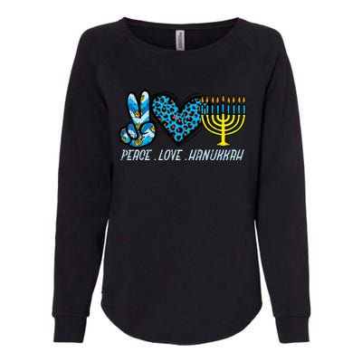 Peace Love Hanukkah Jewish Hanukkah Chanukah  Womens California Wash Sweatshirt