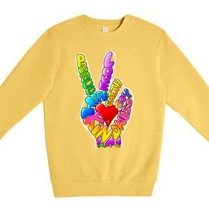 Peace Love Hope Joy Faith Kindness Premium Crewneck Sweatshirt