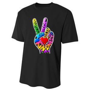 Peace Love Hope Joy Faith Kindness Performance Sprint T-Shirt