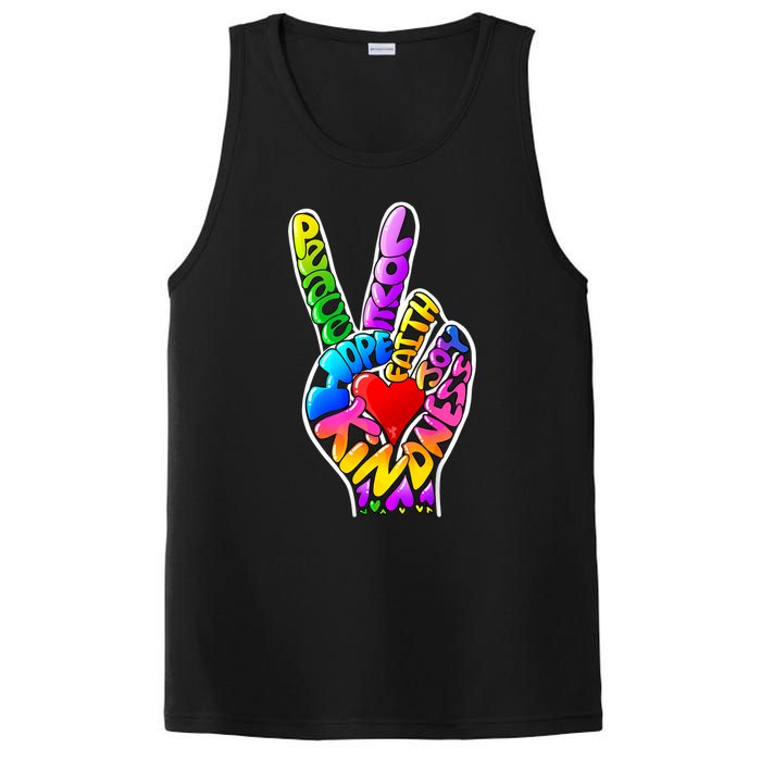 Peace Love Hope Joy Faith Kindness PosiCharge Competitor Tank