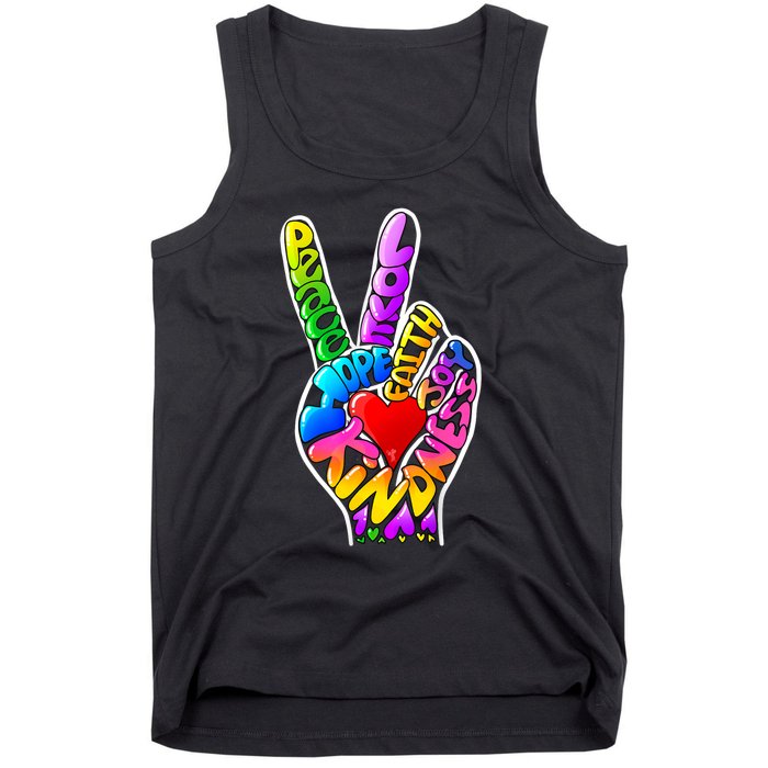 Peace Love Hope Joy Faith Kindness Tank Top