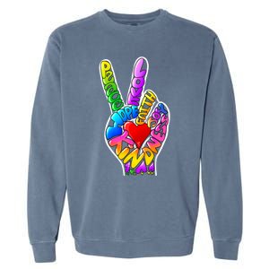 Peace Love Hope Joy Faith Kindness Garment-Dyed Sweatshirt