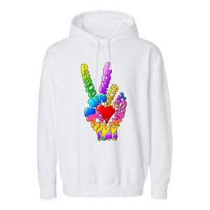 Peace Love Hope Joy Faith Kindness Garment-Dyed Fleece Hoodie