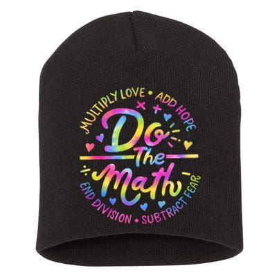 Positive Love Hope Fear Do The Math Test Day Staar Testing Short Acrylic Beanie