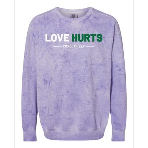 Philadelphia Love Hurts Philly Fan Pride Colorblast Crewneck Sweatshirt