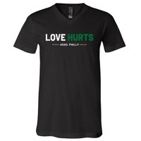 Philadelphia Love Hurts Philly Fan Pride V-Neck T-Shirt