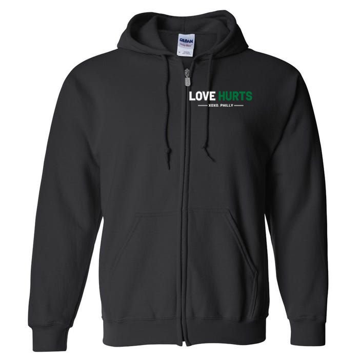 Philadelphia Love Hurts Philly Fan Pride Full Zip Hoodie