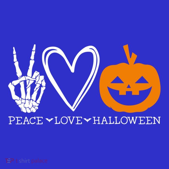 Peace Love Halloween Humorous Design For Fans Of Spooky Gift Tall T-Shirt