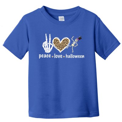 Peace Love Halloween Skeleton Halloween Gift Toddler T-Shirt