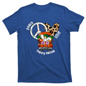 Peace Love Happy Easter Leopard Heart Bunny Rabbit Truck Gift T-Shirt