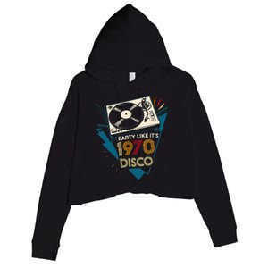 Party Like ItS 1970 Disco Funky Retro Music Crop Fleece Hoodie